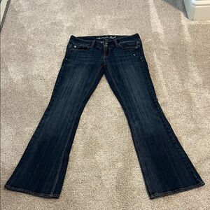 Low rise American Eagle Outfitters Dark Blue Flare Jeans